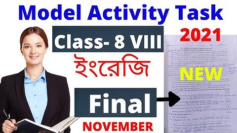 Class-8 English(ইংরেজি) Final | Model Activity Task 2021 November | WBBSE | Final Activity Task viii