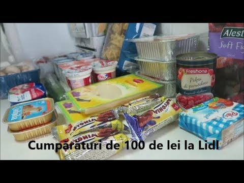 Cumpărături la Lidl de 100 de lei