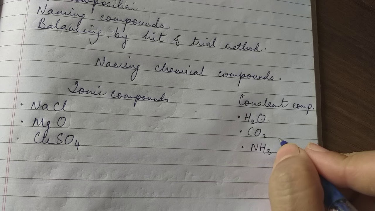 Naming ionic and covalent compounds( Class8-10) - YouTube