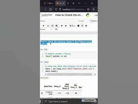 How to check the missing value in dataset in python | Learn Pandas ...
