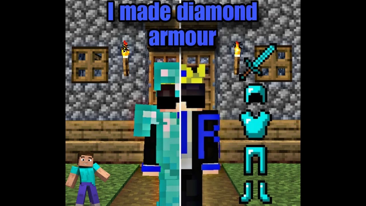 i obtained diamond armour in my survival series ep 4 | Minecraft - YouTube
