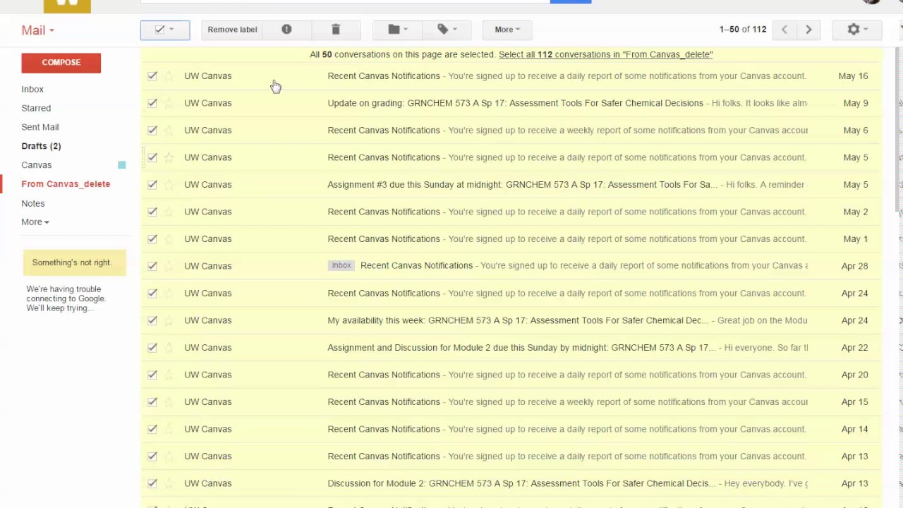 How to remove inbox label in gmail