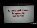 Laccord dans le groupe nominal