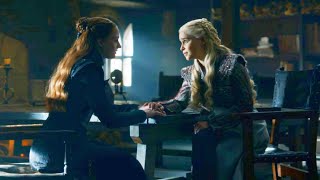 Game of Thrones 8x02 Daenerys and Sansa Stark talks about Jon snow and Kingdom Scene | GOT S8E02