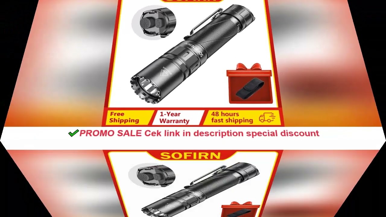 SOFIRN SK30 3000LM Tactical Flashlight 6000K SFT70 LED Light 21700 USB C Rechargeable EDC Torch with