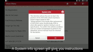 X-431 | Nissan Quest: Idle Air Vol Learn | LAUNCH