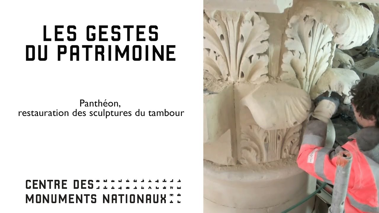 Panthéon : Restauration des sculptures du tambour