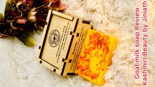 Saffron Goat milk soap review #kashmiri beauty by jiniath #glass skin soap screenshot 2