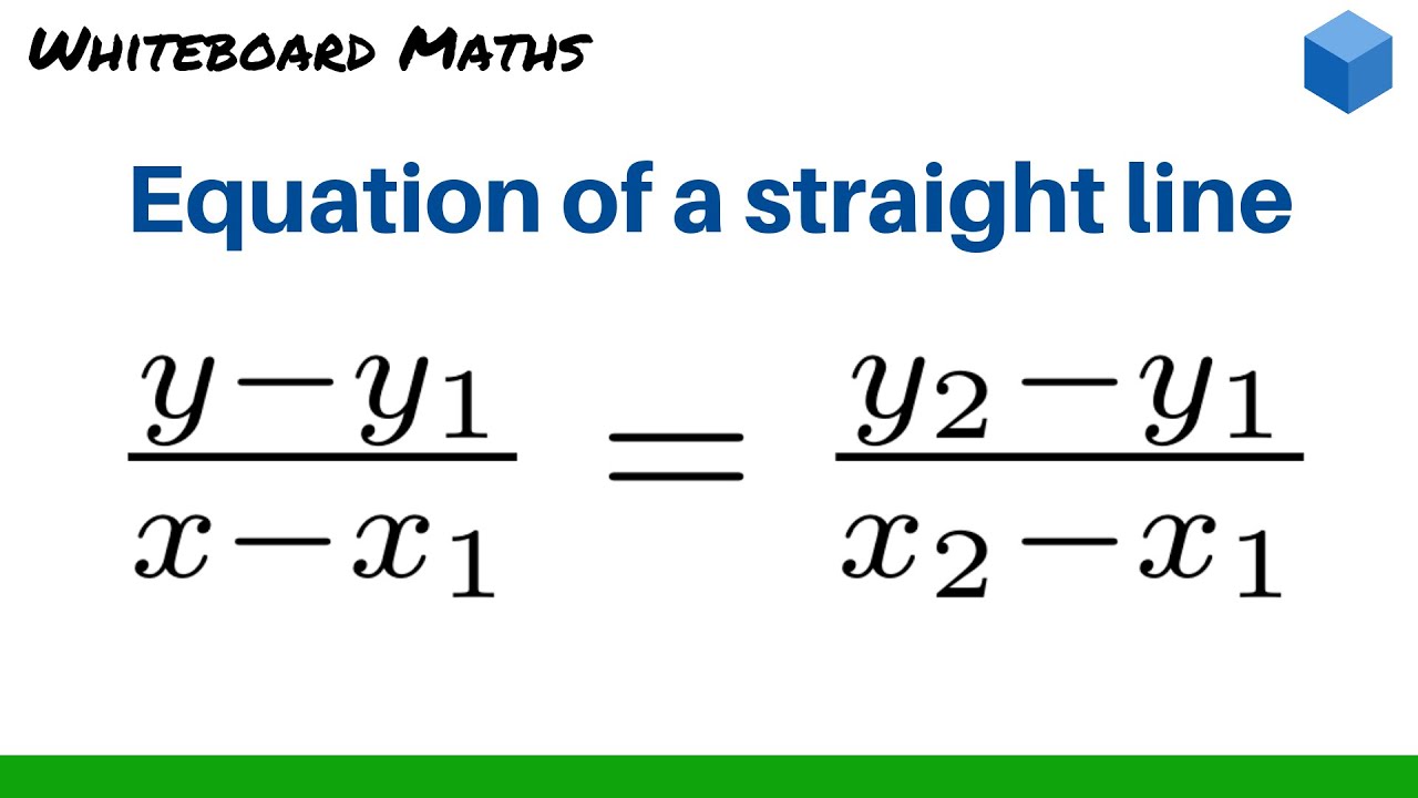 Equation of a line through two points YouTube