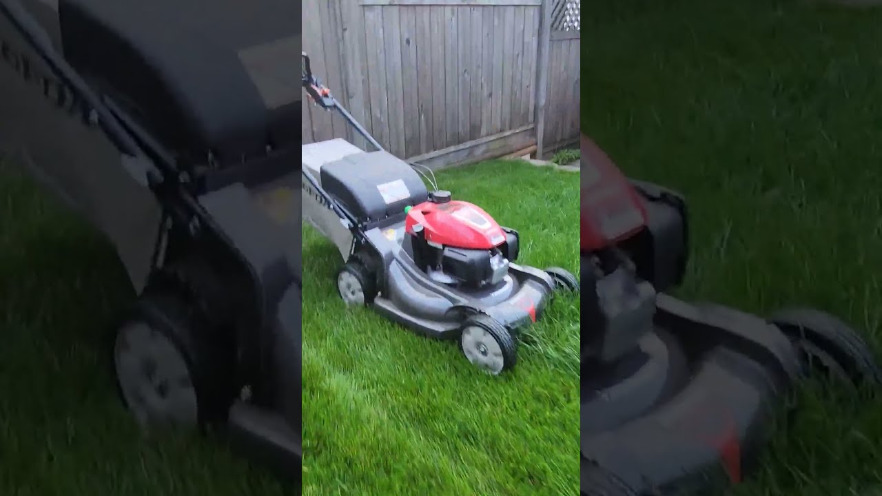 BEST PUSH MOWER EVER BUILT Imo Honda Mowing Green Grass Cool Strong Best Mower Power