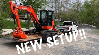 COMPLETE NEW SETUP! NEW TRAILER, NEW HITCH & NEW EXCAVATOR!