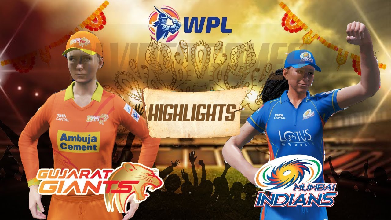 4th March - Gujarat Giants vs Mumbai Indians Match highlights - Tata Women Ipl - WPL Cricket 22 - YouTube