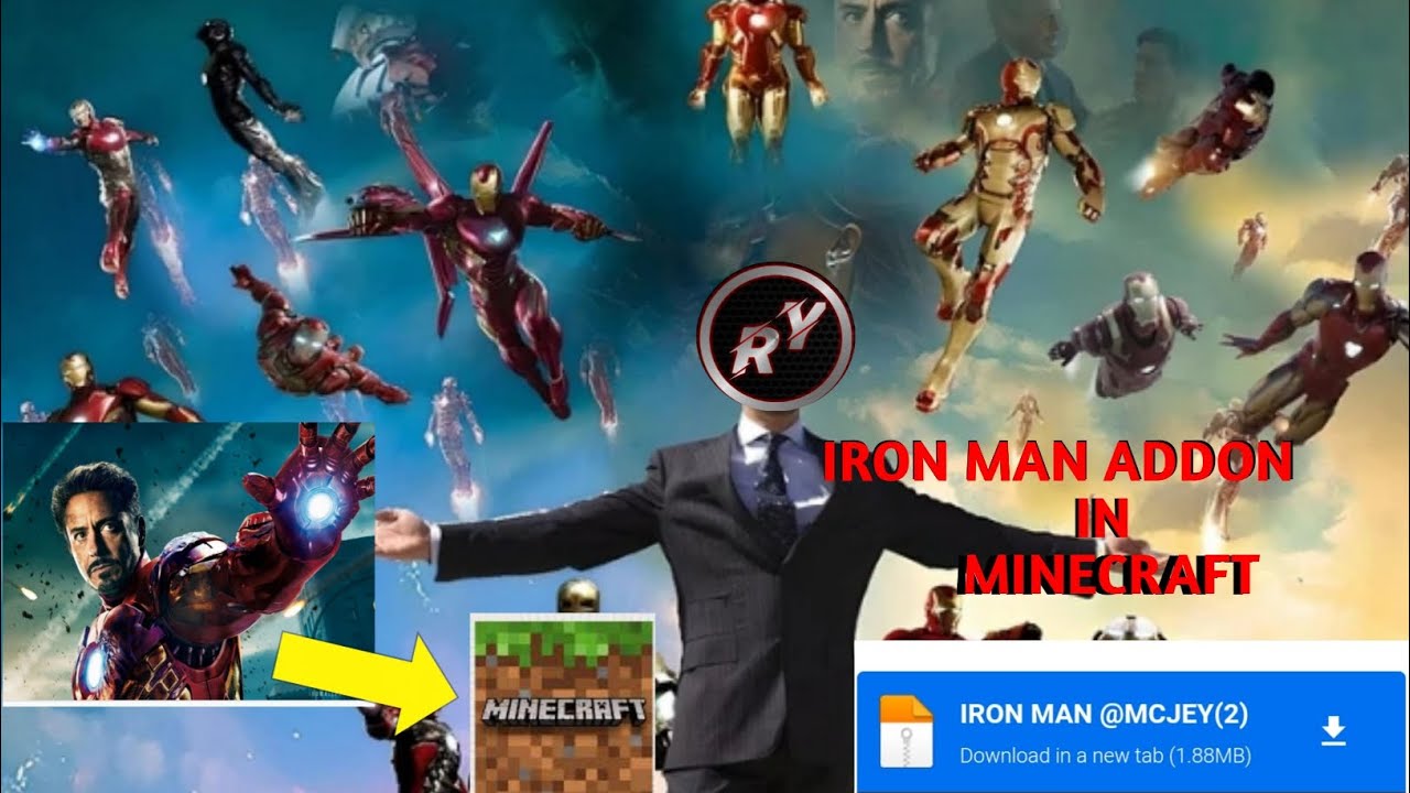 Best Iron Man Mod For MCPE | How to Download Iron Man Mod For Mcpe ...