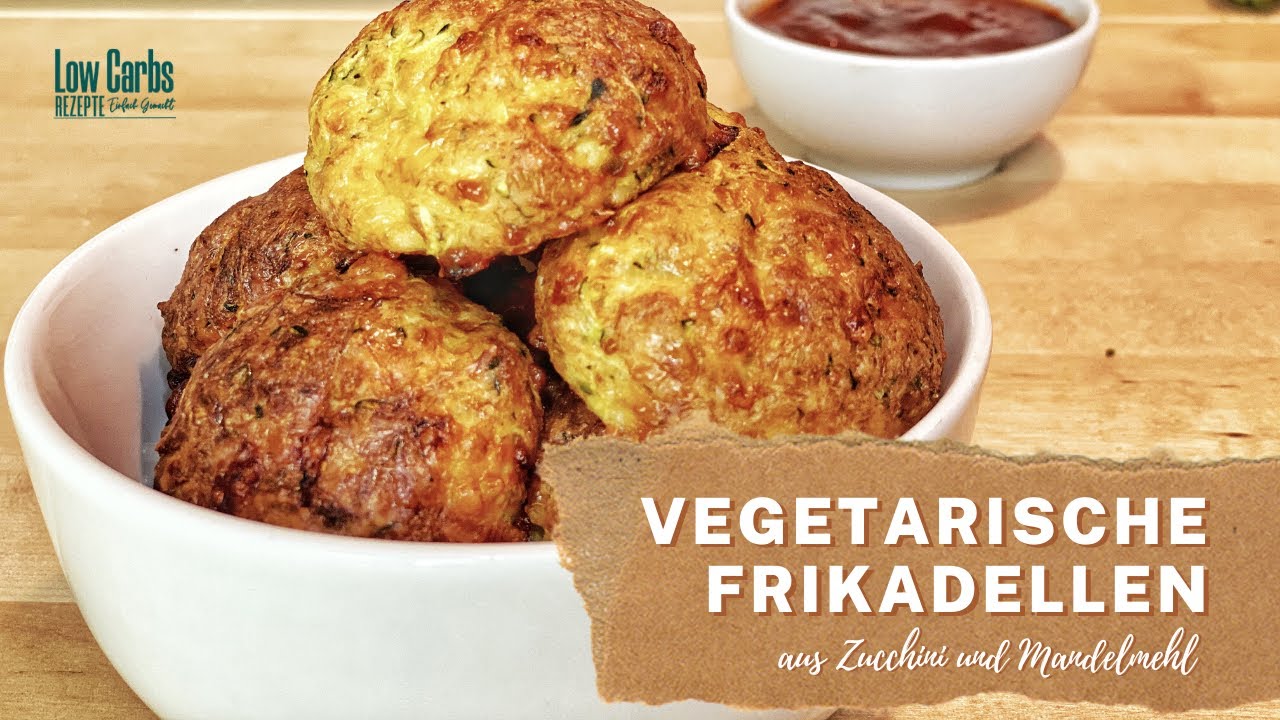 Vegetarische Frikadellen mit Zucchini, Flohsamenschalen - Low Carb ...