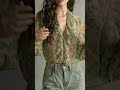 Chiffon Ruffle Trim Blouse Women Spring Summer Vacation Outfit