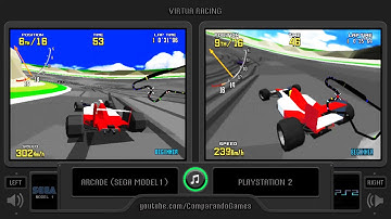 Virtua Racing (Arcade vs Playstation 2) Side by Side Comparison