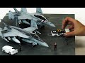 Making  F/A-18e  Super Hornet on deck - 1/48 scale