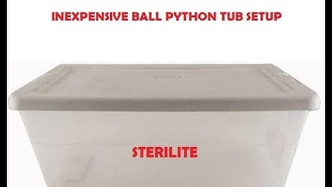 Setting Up A Inexpensive Tub/Enclosure For Your New Ball Python  (March 28,2018)
