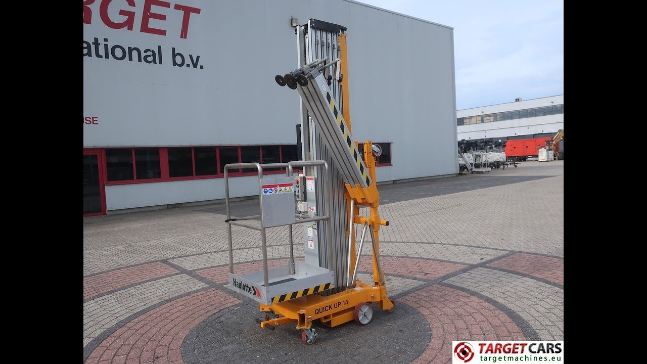 779423 HAULOTTE QUICK UP 14 QU14 VERTICAL MAST PUSH AROUND WORK LIFT ...