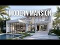 Hollywood Style Modern Mansion with Luxury Outdoor Spaces and Infinity Pool