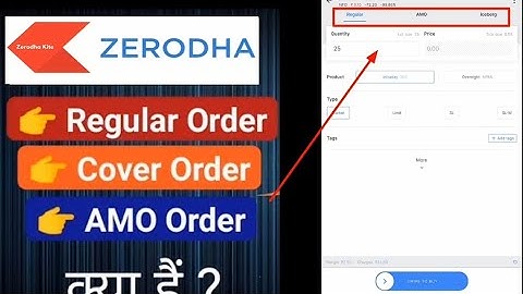 Types Of Order in Zerodha.Regular,AMO,Iceberg Order क्या होती हे?Iceberg Order Explained in Hindu .