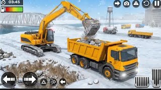 Snow Blower Truck Simulator Gameplay | Road Cleaning Mission | Heavy Excavator & Snow Plow | Android screenshot 1