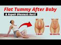 8 minute flat tummy after baby workout with visualization exercises to repair diastasis recti fast