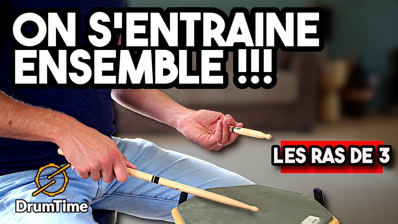 Séance de caisse claire guidée! 4 minutes pour maitriser les ras de 3!! 🔥