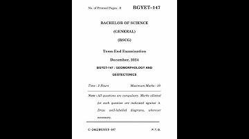 BGYET–147 Dec 2024 | IGNOU Previous Year Question Paper