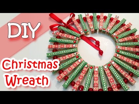 Christmas Wreath with Clothespins.Christmas Decorations - Ana | DIY Crafts