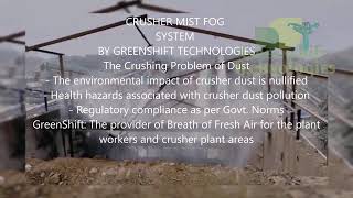Crusher mist fog system by GREENSHIFT TECHNOLOGIES #sprinklersystem #industrial #spray