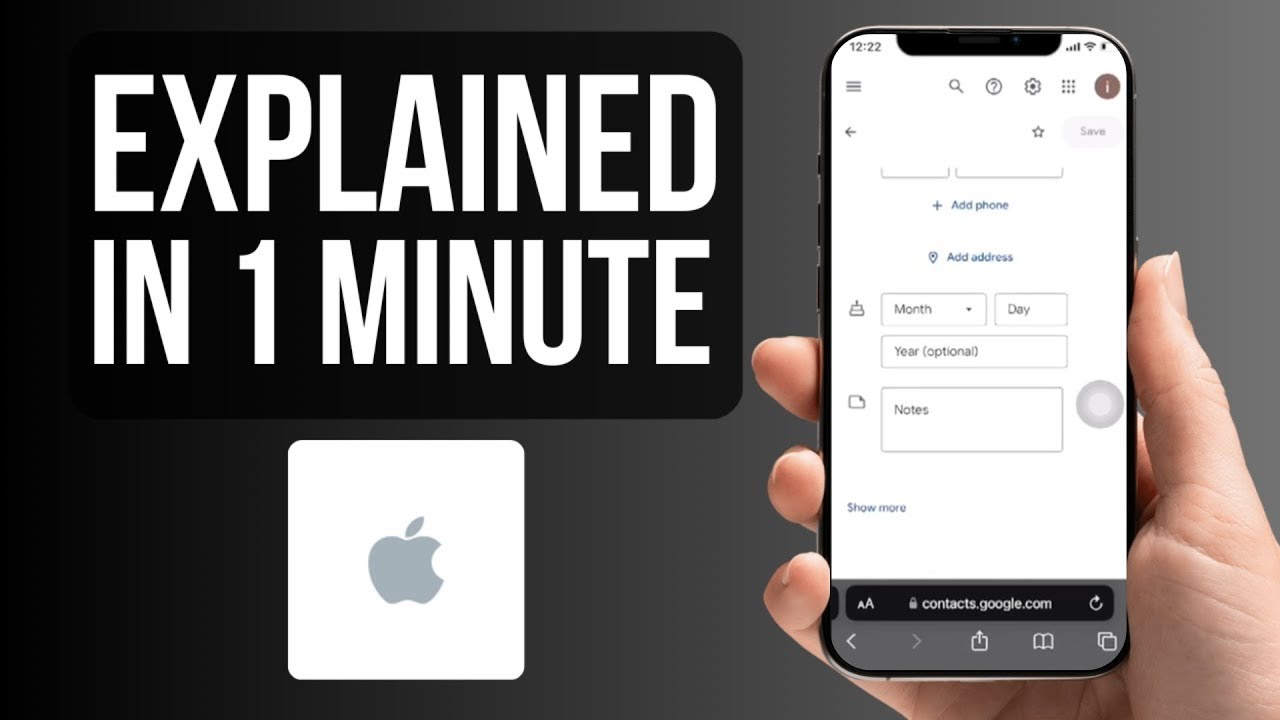 How to manually add contacts to your Google account - YouTube