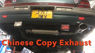 1992 Oldsmobile 88 Rear silencer replacement. Chinese Stainless Steel free flow used. Sounds great.