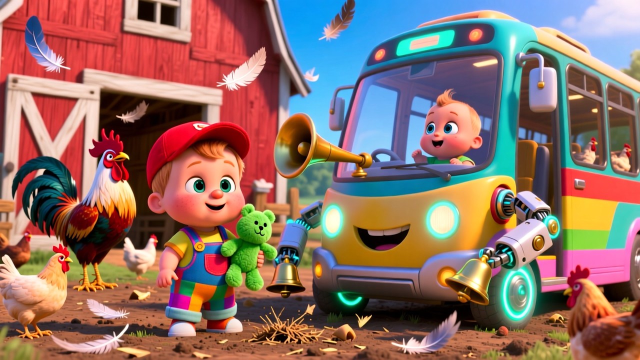 Farm Bus Goes Boom Boom 🚌💥 | Fun Learning Song for Kids | Preschool Educational Video