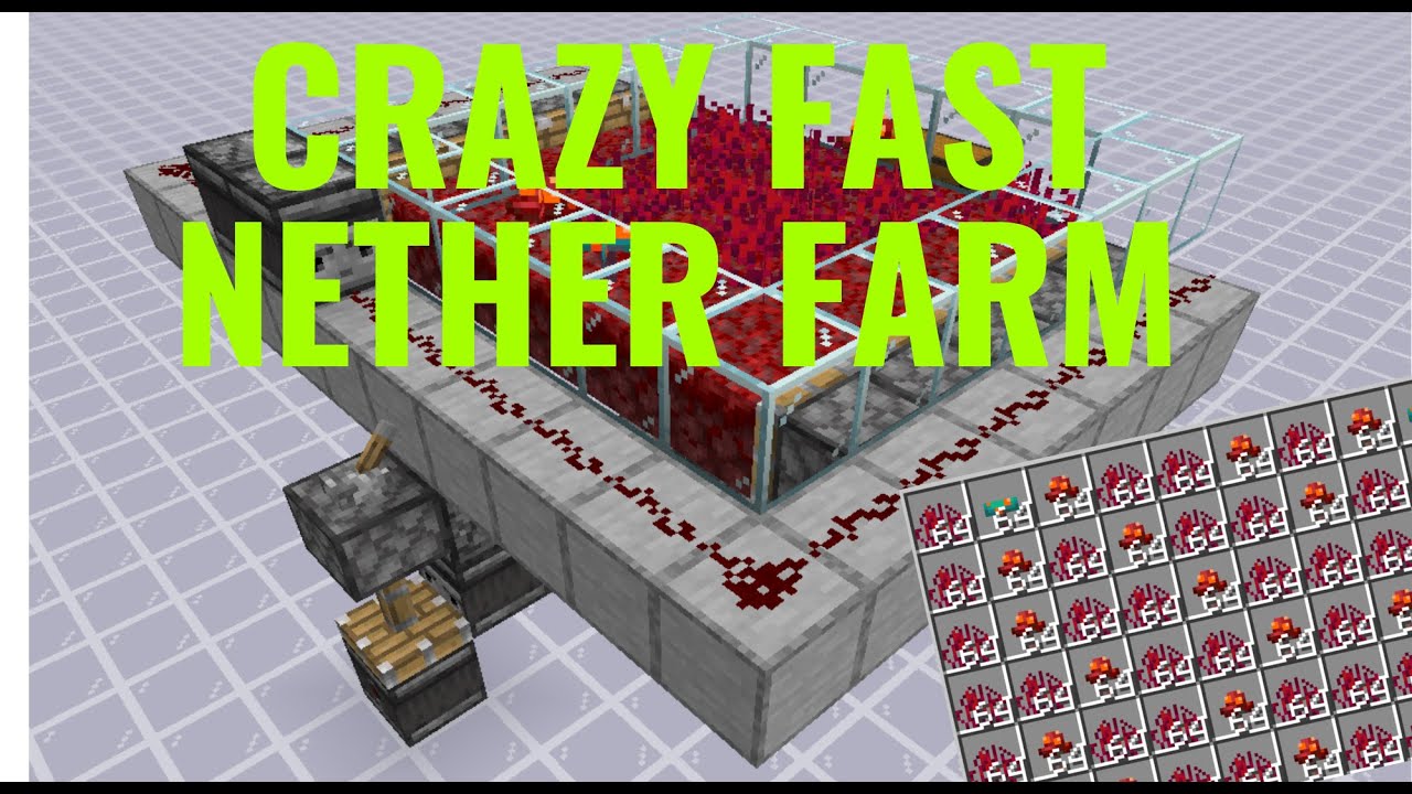 FAST NETHER FUNGUS FARM - YouTube