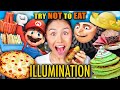Try not to eat  illumination movies despicable me the grinch super mario bros