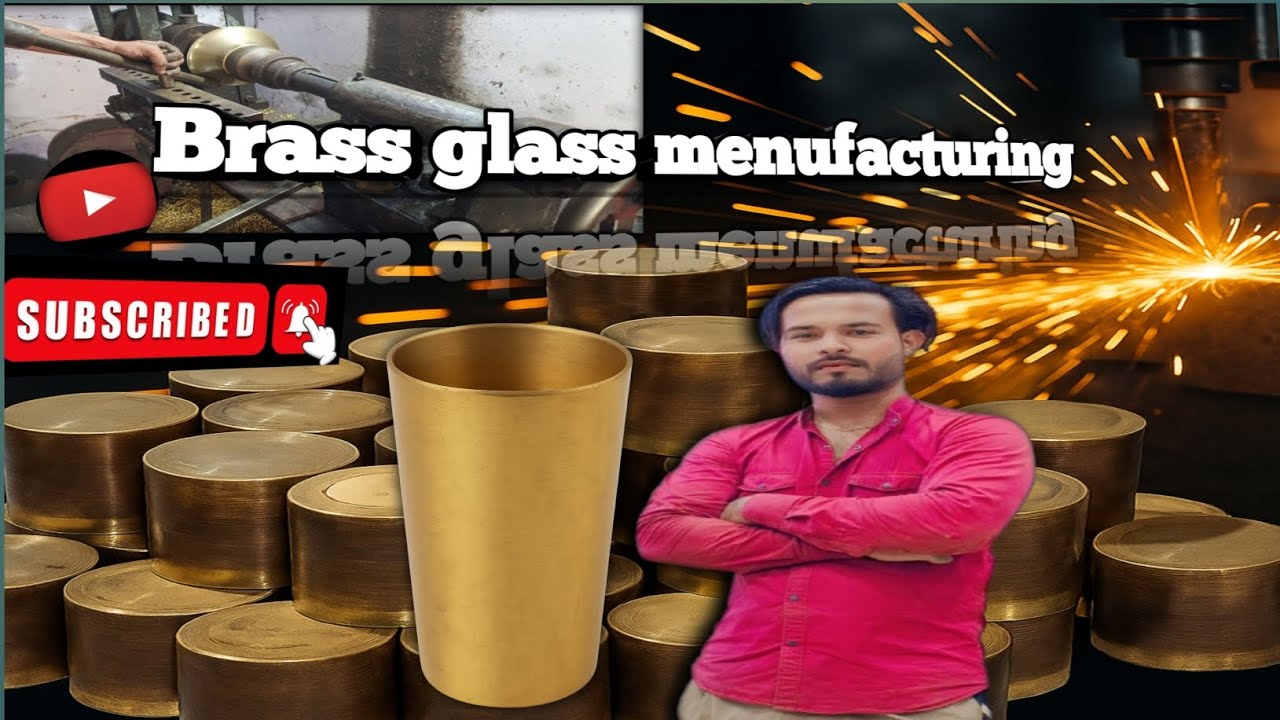 कच्चे पीतल से ग्लास तक का सफर | Brass Glass Journey Glass kese banaye#viralvideo #glass #brass #work