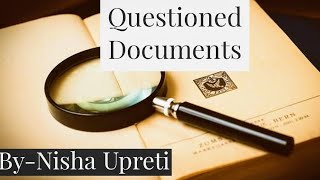 Celebrity INTRODUCTION TO QUESTIONED DOCUMENTS. Wealth
