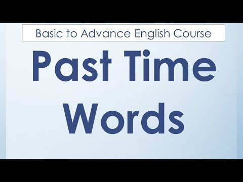 Past Time Words in English - Learn English in Urdu