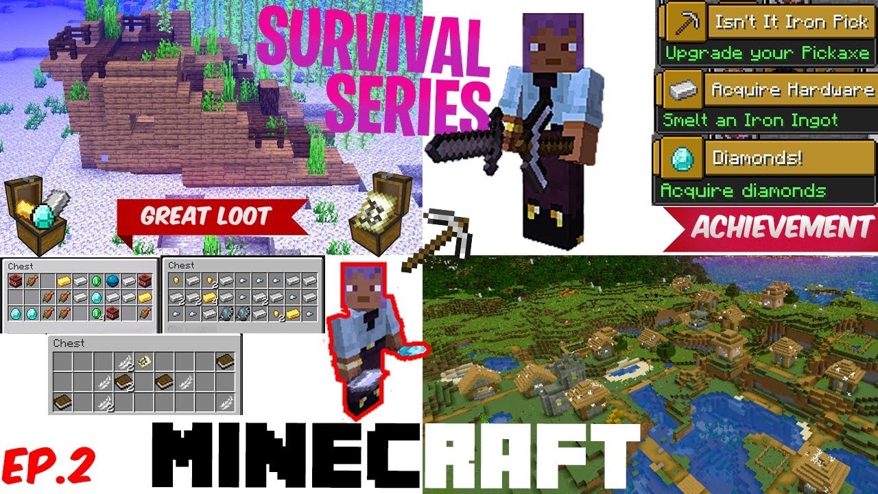 Minecraft Survival series episode 2 |Part-2|I found a shiprack and a ...