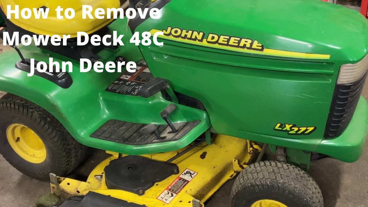 How To Remove The Mower Deck On A John Deere LX YouTube