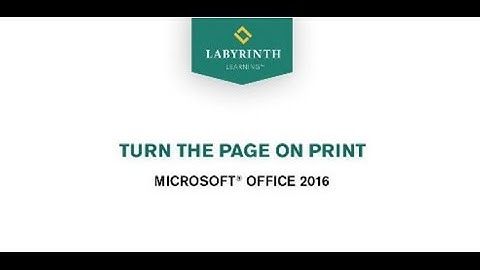 Labyrinth Learning Office 2016 webinar highlights