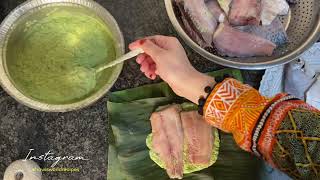 Patrani Machhi | Parsi style Patrani machhi Mumbai restaurant style | Fish in banana leaves
