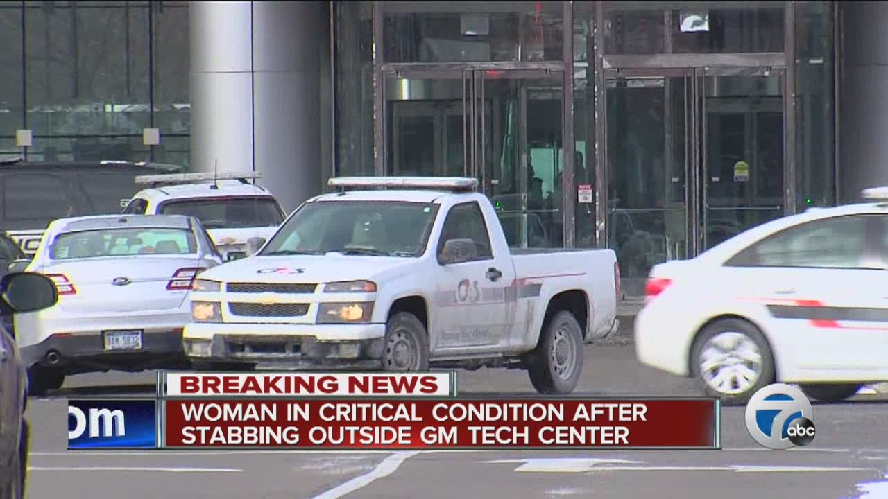 Woman stabbed at GM Tech Center