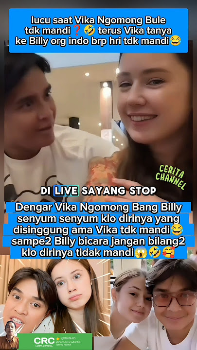 Funny Bang Billy was caught not taking a shower by Vika😂❤ #billysyahputra #vikakolesnaya #bilvik