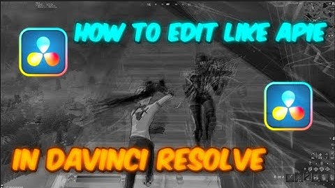 (NO PLUGINS) How to edit like APIE in DAVINCI RESOLVE tutorial