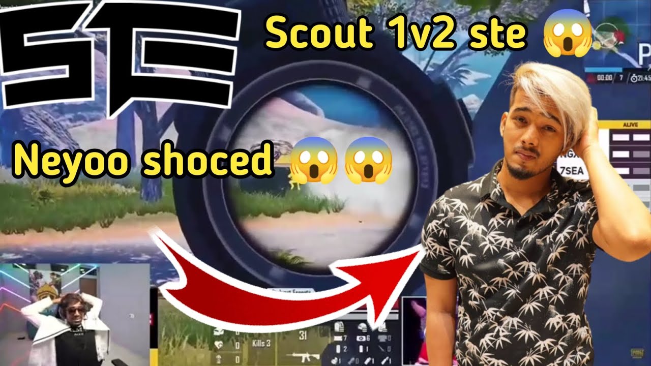 scout 1v2 ste 😱 neyoo Shocked 🥵🥵 scout op ❤️ scout gaming ✅ reaction neyoo