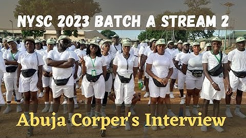 Interviewing Abuja Nysc Corper