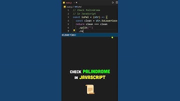 Check for Palindromes in JavaScript! #javascript #programming #shorts