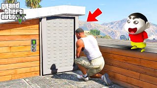 Shin Chan & Franklin Found a Secret Bunker inside Terrace in Gta 5 in Telugu